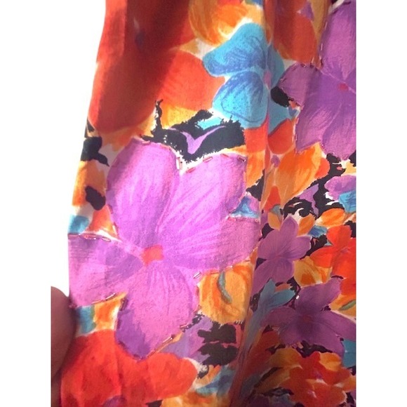 Daffodil By Loungees Tropical‎ Floral Dress XL Sleeveless Orange Vacation Resort - Picture 10 of 16